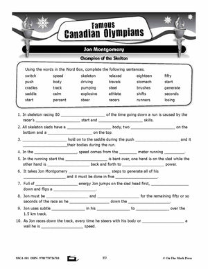 Jon Montgomery Gr. 4-8 E-Lesson Plan