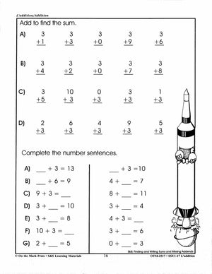 L'addition/Addition A French and English Workbook Grades 1-3