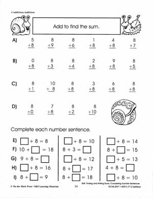 L'addition/Addition A French and English Workbook Grades 1-3