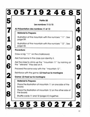 Les Nombres: English Instructions 1e à 3e année