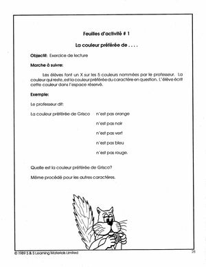 Les couleurs 1e à 3e année