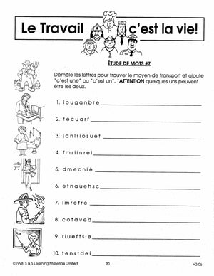 Le travail c'est la vie! 7e et 8e année