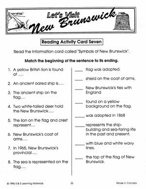Let's Visit New Brunswick Grades 2-4