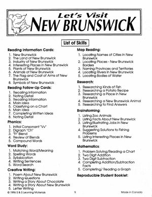 Let's Visit New Brunswick Grades 2-4