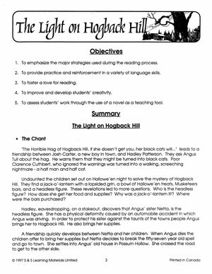 The Light on Hogback Hill Lit Link (Novel Study) Grades 4-6