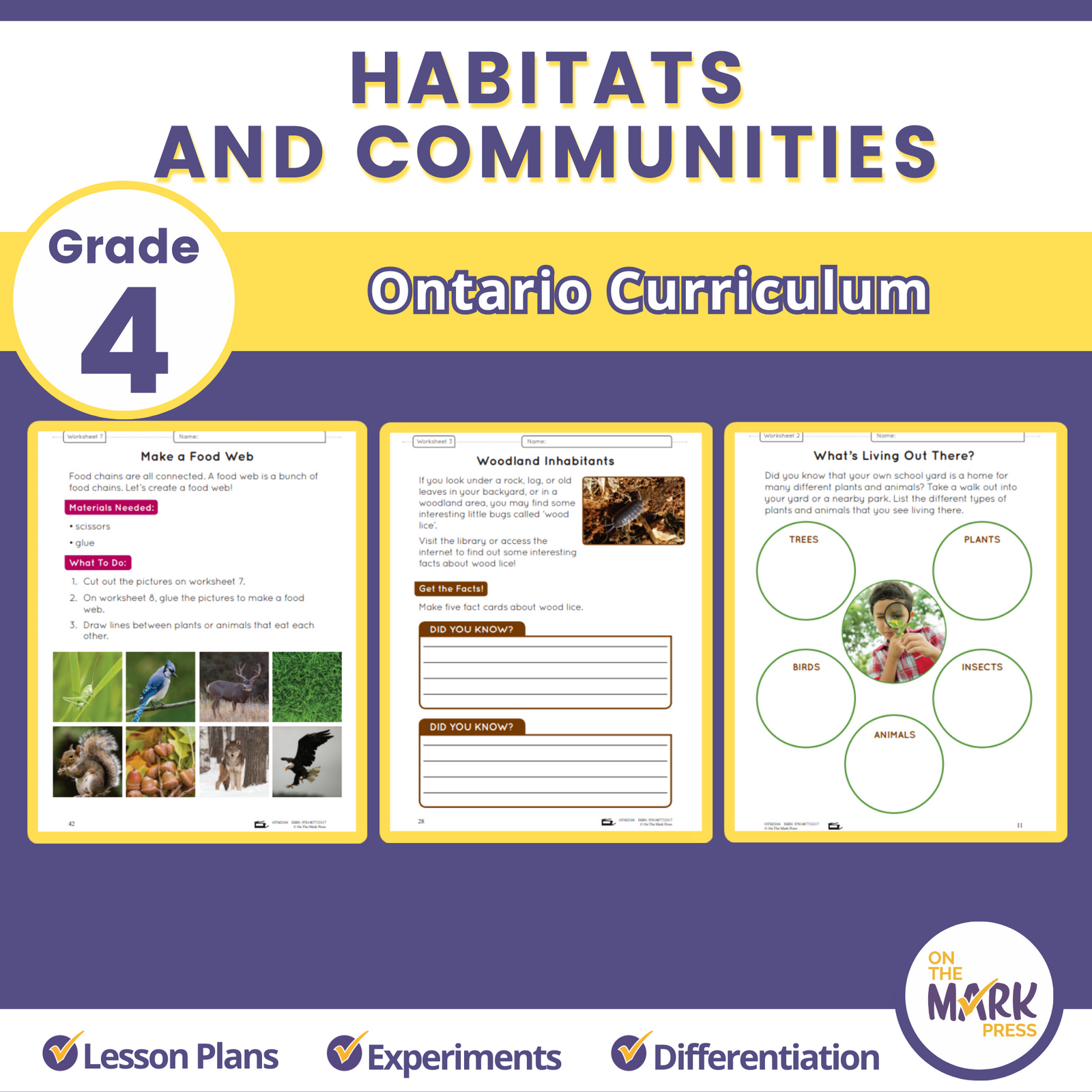 Life Systems Habitats and Communities Ontario Grade 4 Curriculum