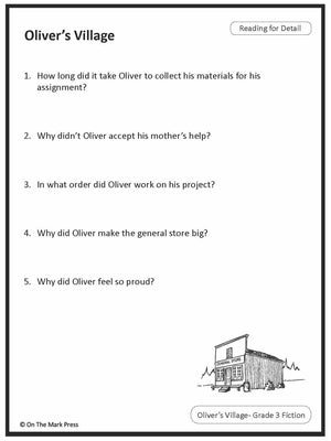 Oliver'S Village: A Cdn Social Studies Reading Comp. Lesson  Gr. 3-4