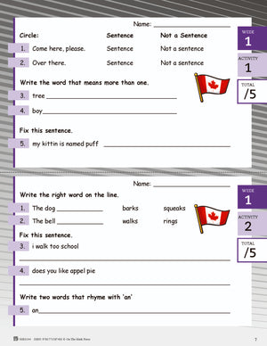Canadian Language Activities Split Grades 1/2 $avings Bundle!