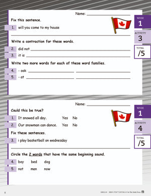 Canadian Language Activities Split Grades 1/2 $avings Bundle!