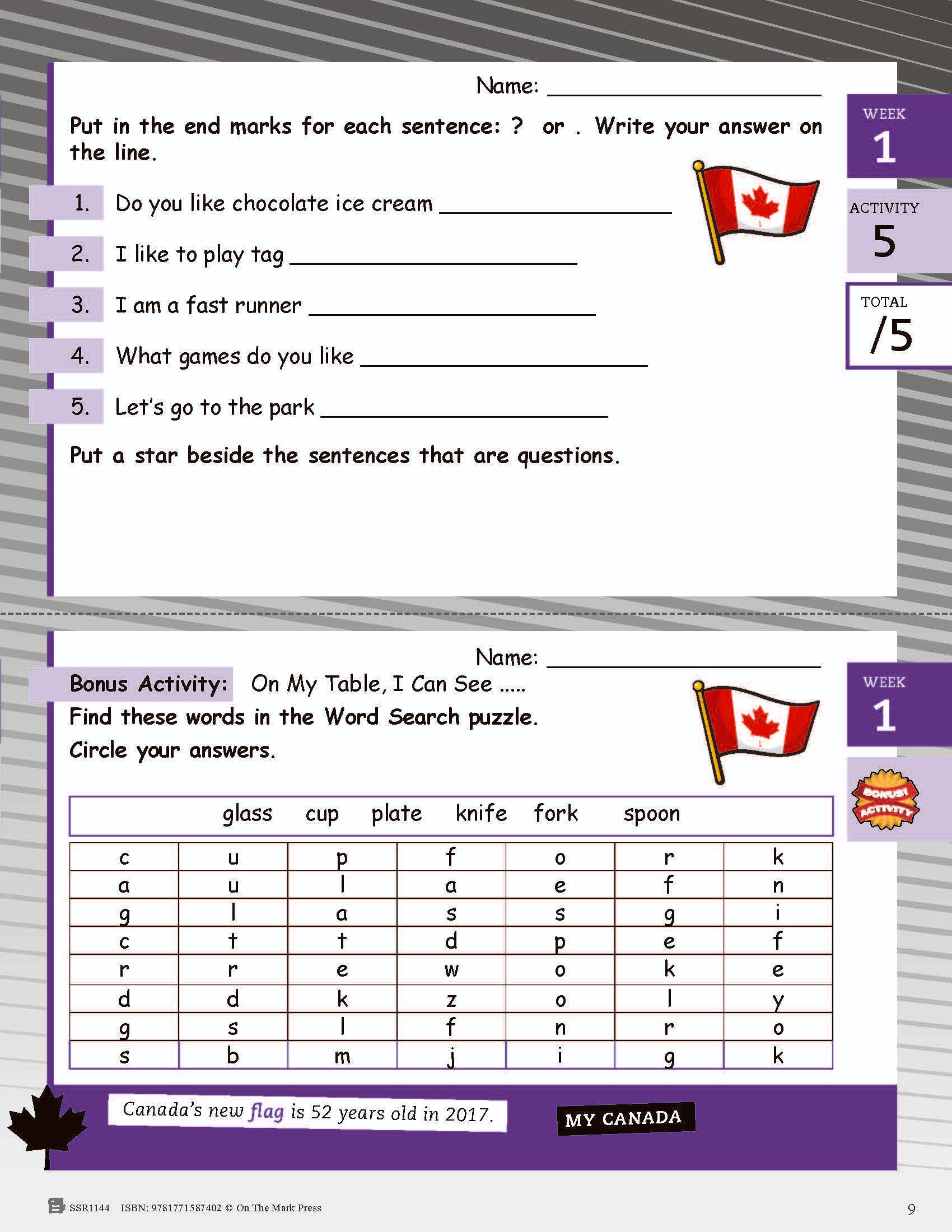 Canadian Language Activities Split Grades 1/2 $avings Bundle!
