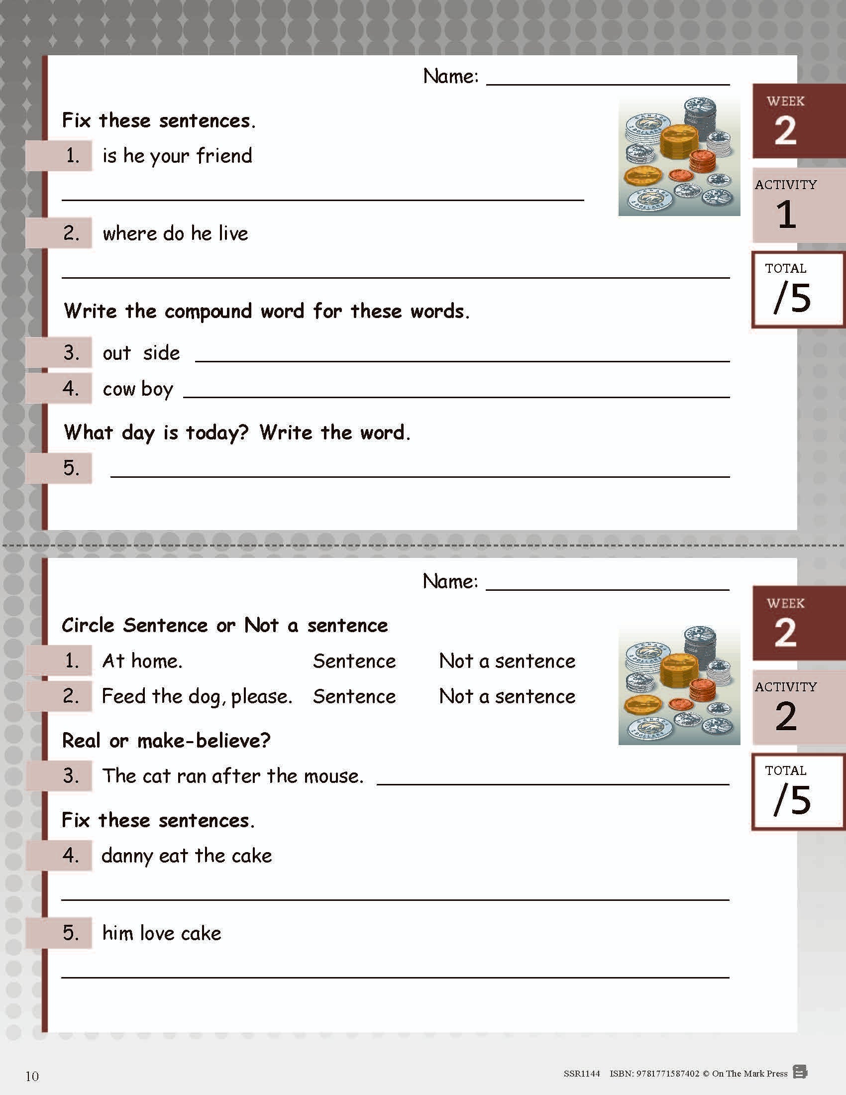 Canadian Language Activities Split Grades 1/2 $avings Bundle!