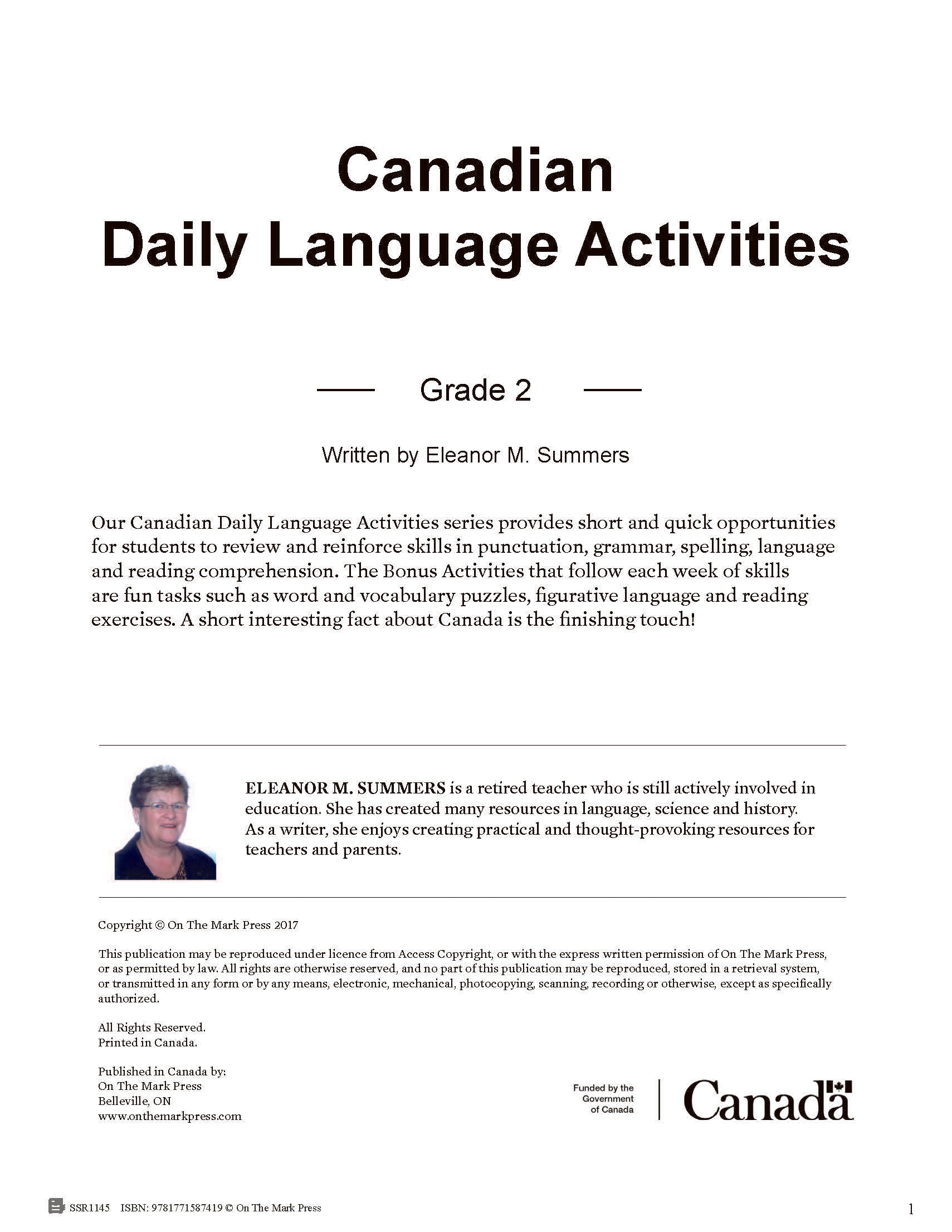 Canadian Language Activities Split Grades 2/3 $avings Bundle!