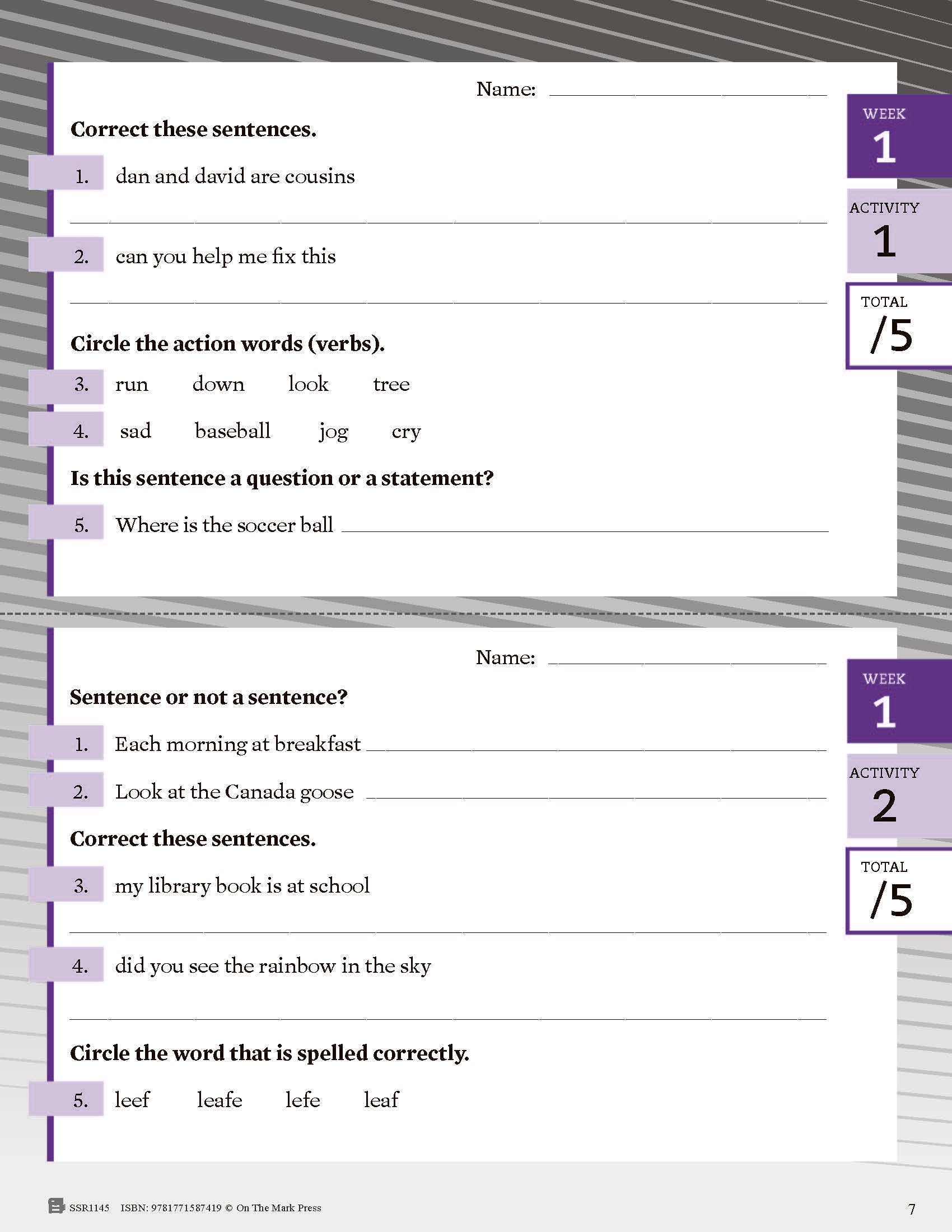Canadian Language Activities Split Grades 2/3 $avings Bundle!