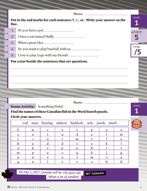 Canadian Language Activities Split Grades 1/2 $avings Bundle!