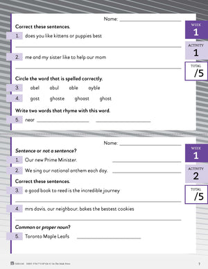 Canadian Language Activities Split Grades 3/4 $avings Bundle!
