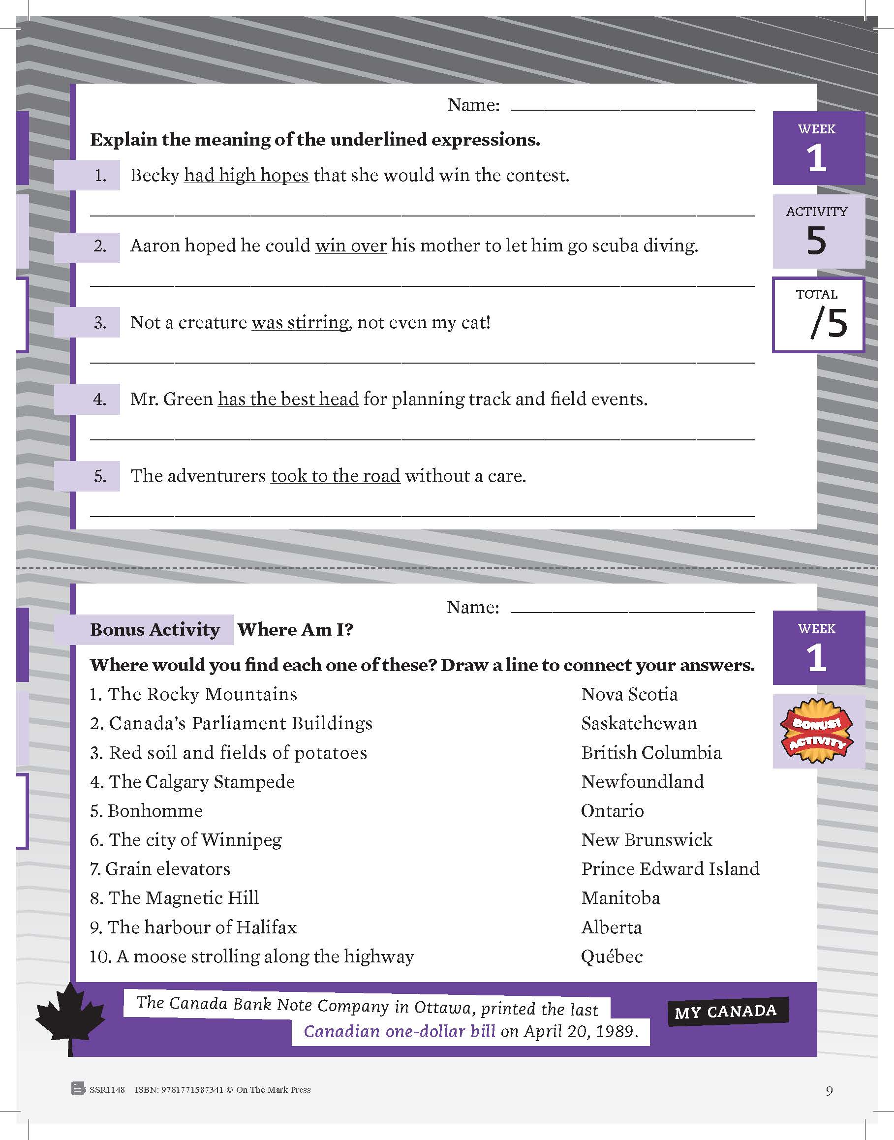 Canadian Language Activities Split Grades 4/5 $avings Bundle!