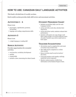 Canadian Language Activities Split Grades 5/6 $avings Bundle!