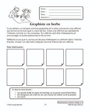 Raisonnement et pensée critique 4e à 6e année : activités d'analyse littéraire