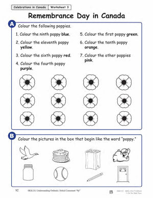 Special Celebrations in Canada: 7 Reading Lesson Bundle Grades 1-2