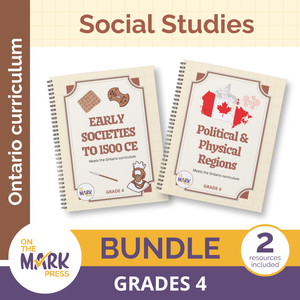Grade 4 Ontario Social Studies Bundle -  Early Societies to 1500 CE + Political & Physical Regions of Canada (2023 Curriculum)