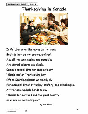 Special Celebrations in Canada: 7 Reading Lesson Bundle Grades 1-2