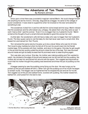 The Adventures Of Tom Thumb Fairy Tale Using Bloom's Taxonomy