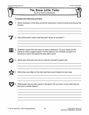 The Brave Little Tailor Fairy Tale Using Bloom'S Taxonomy  (E-Lesson