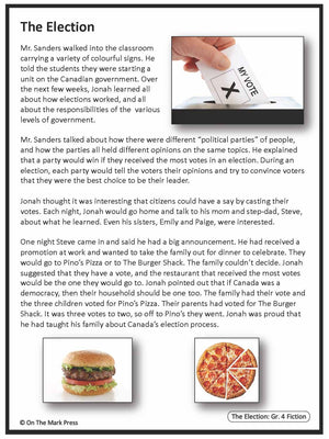 The Election: A Cdn Social Studies Reading Lesson  Gr. 3-4