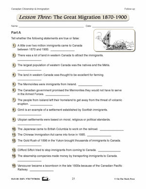 The Great Migrations 1815-1869 And 1870-1900 Gr. 4-8
