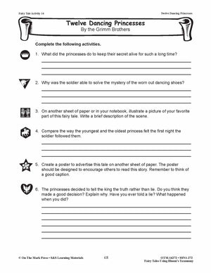 Twelve Dancing Princesses Fairy Tale Using Bloom'S Taxonomy  (E-Less