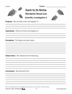 Each to its Niche Lesson Plan Grades 4-6