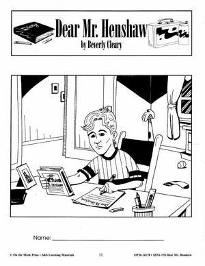 Dear Mr. Henshaw Lit Link/Novel Study Grades 4-6