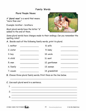 Family Vocabulary Gr. 2-3 - Aligned To Common Core