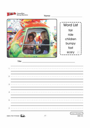 Canadian People Story Starters Grades 1-3