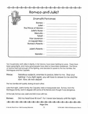 Romeo and Juliet Readers' Theater Gr. 2-4