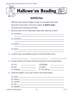 Halloween Grades 4-6