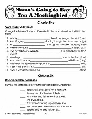 Mama's Going to Buy You A Mocking Bird Lit Link/Novel Study Grades 4-6