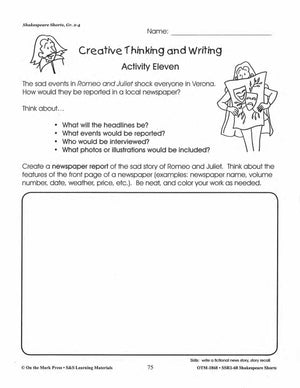 Romeo and Juliet Readers' Theater Gr. 2-4