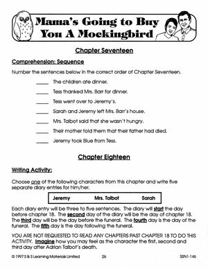 Mama's Going to Buy You A Mocking Bird Lit Link/Novel Study Grades 4-6