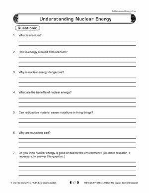 Understanding Nuclear Energy Gr. 5-8