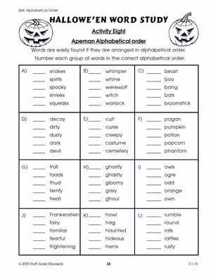 Halloween Grades 4-6