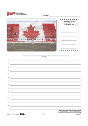 Canadian Symbols & Places Story Starters Grades 4-6