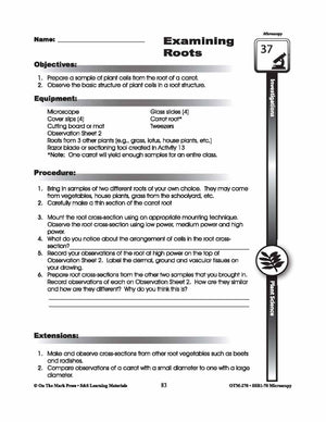 Plant Science Microscopy Investigations Gr. 5-8