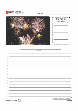 Canadian Seasons & Special Days Story Starters Grades 4-6