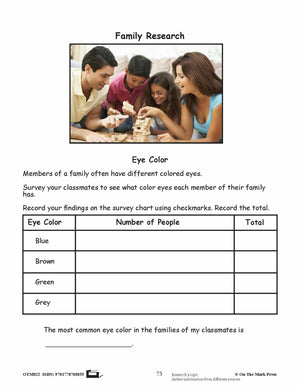 Family Research Gr. 2-3 - Aligned To Common Core