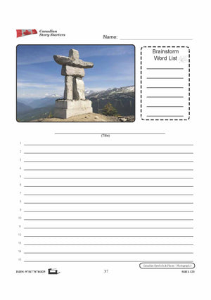 Canadian Symbols & Places Story Starters Grades 4-6