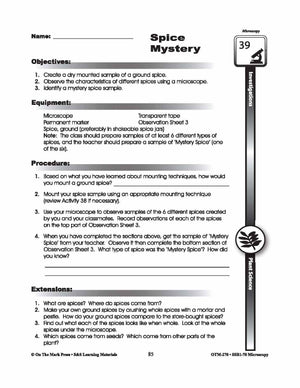 Plant Science Microscopy Investigations Gr. 5-8