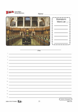 Canadian Symbols Story Starters Grades 7-8