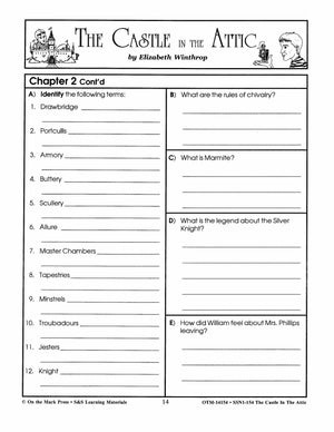 The Castle in the Attic, by Elizabeth Winthrop Lit Link Grades 4-6