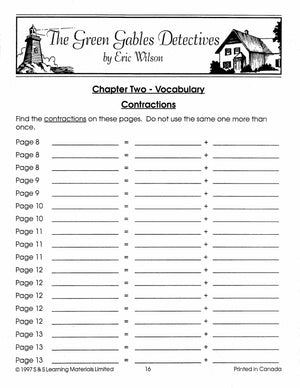 Green Gables Detectives, by Eric Wilson Lit Link/Novel Study Grades 4-6